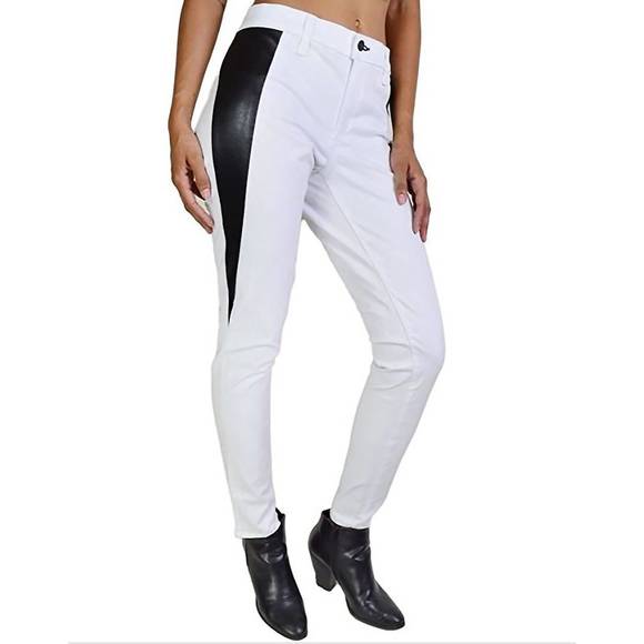 NEW RAG & BONE women leather pop leggings in white - Picture 1 of 1